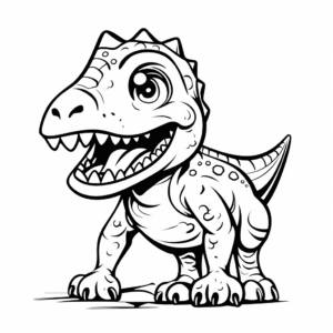 Fun Fact Baby T Rex Coloring Pages with Dinosaur Info 4