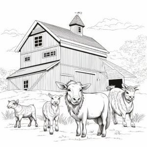 Fun Farm Animals Coloring Pages 1