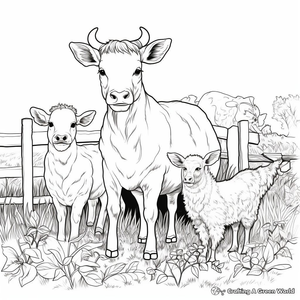 Fun Farm Animals Coloring Pages 2