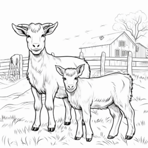 Fun Farm Animals Coloring Pages 4