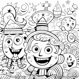 Fun Festive: Printable Holiday Theme Coloring Pages 2