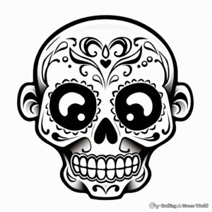 Fun Fiesta Sugar Skull Coloring Pages 4