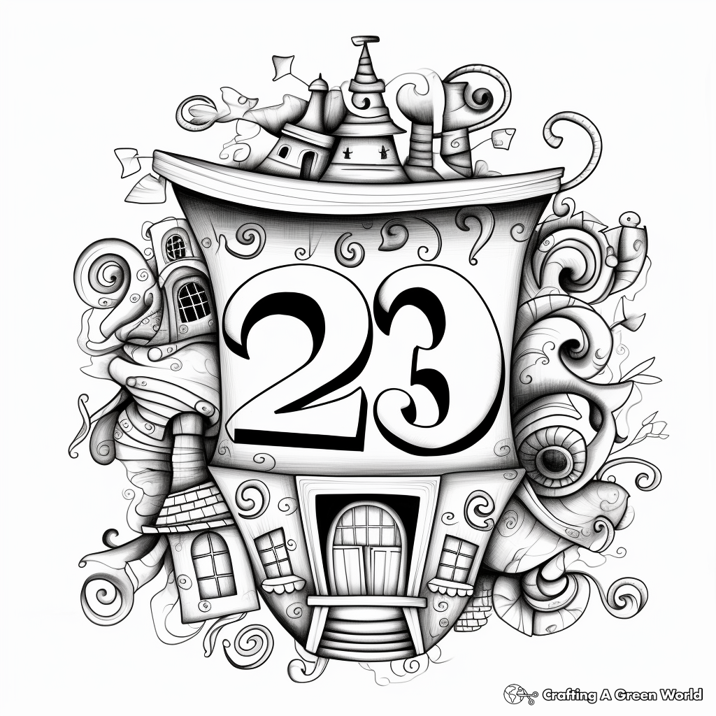 Fun-Filled 21-30 Number Coloring Pages 3