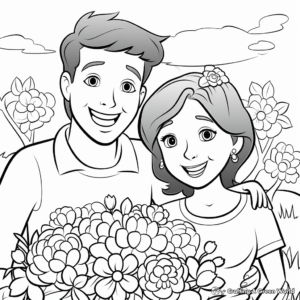 Fun-Filled "Parents' Anniversary" Coloring Pages 2