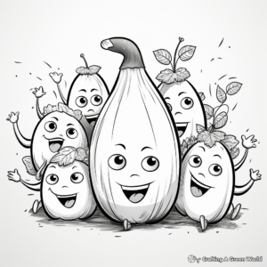 Fun-Filled Avocado Party Coloring Pages 2