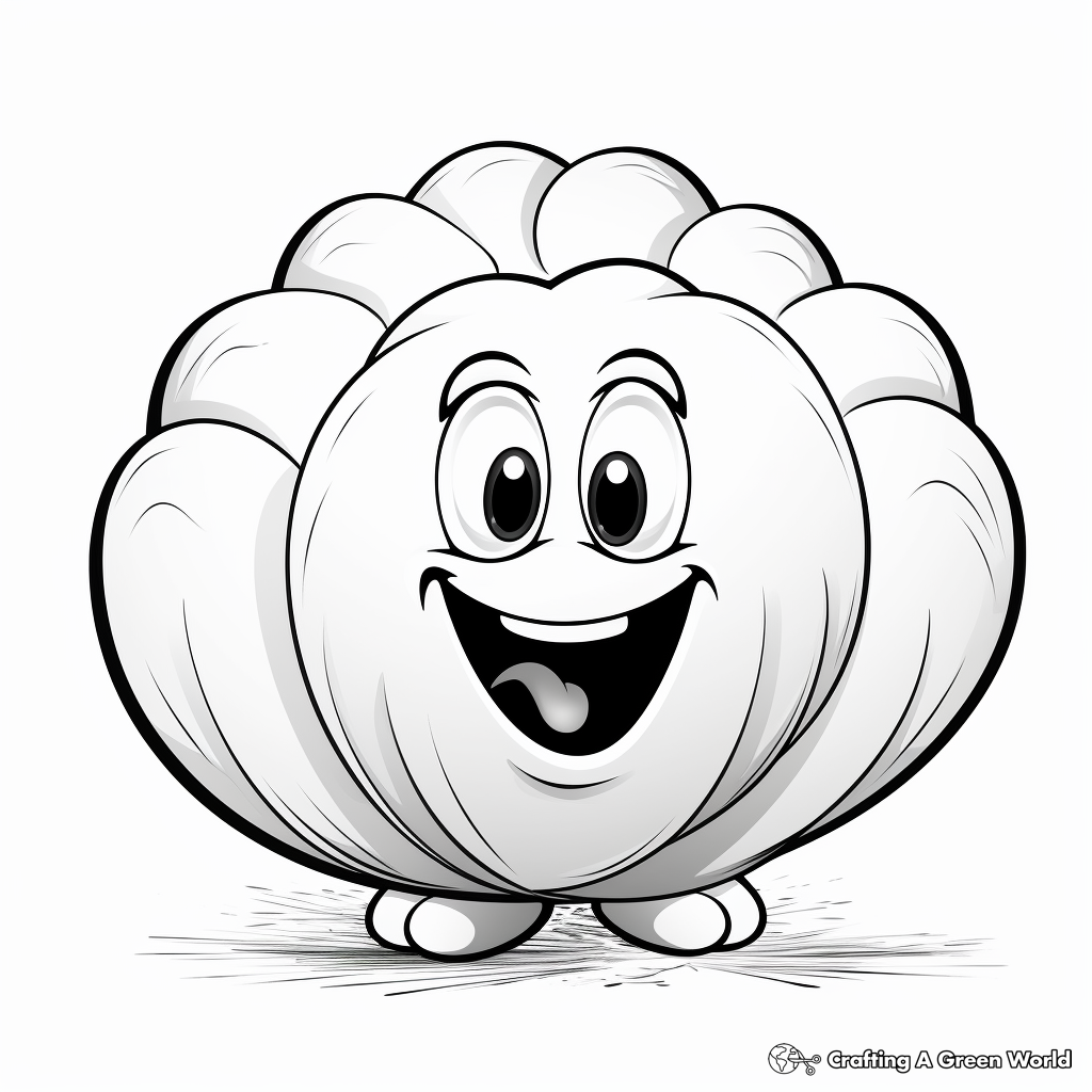 Fun-Filled Cartoon Clam Coloring Pages 2