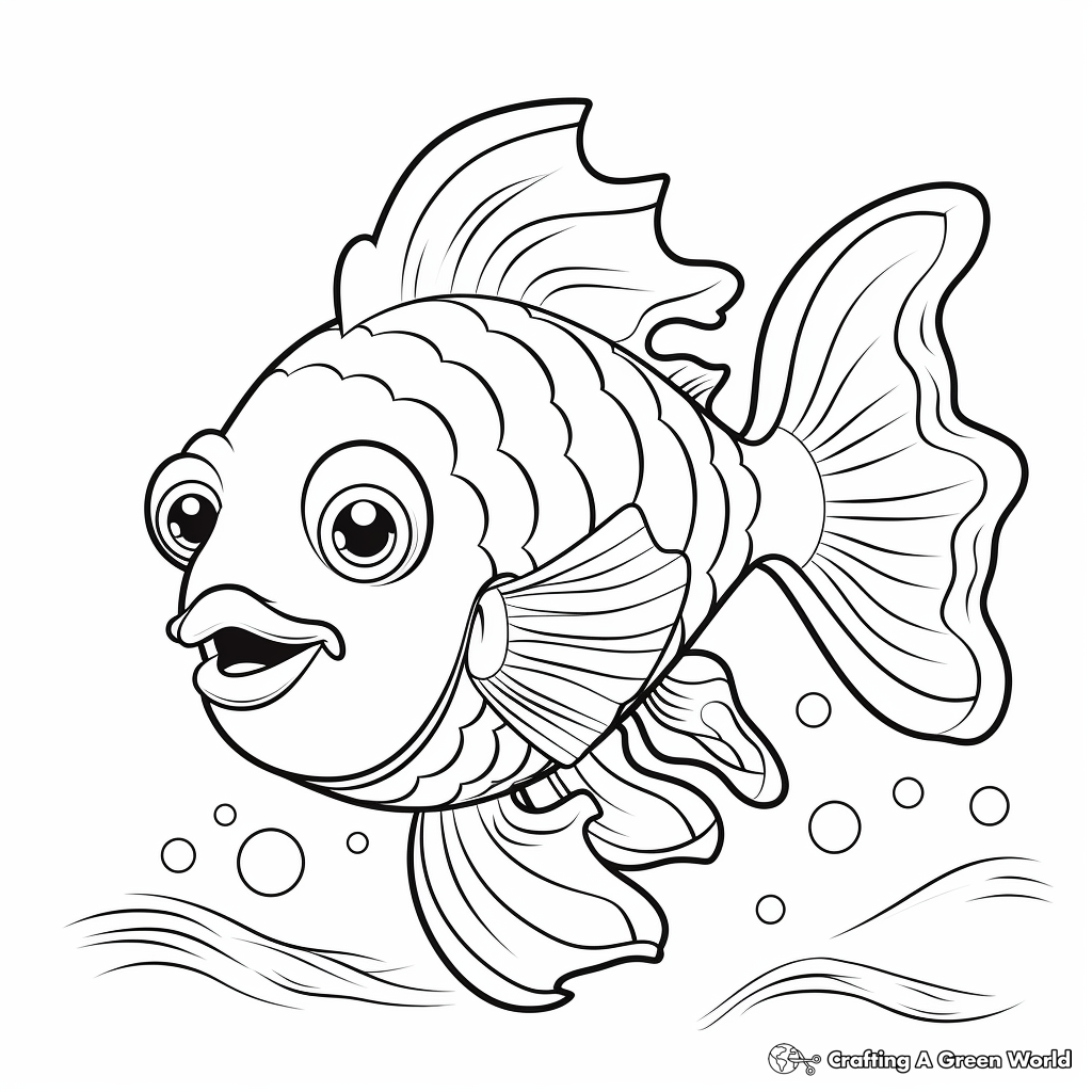 Fun-Filled Clownfish Cartoon Coloring Pages 4