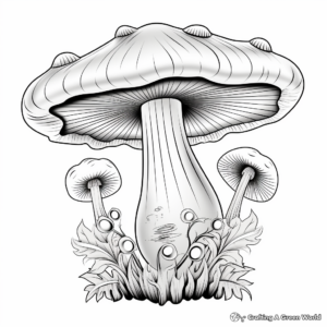 Fun Fly Agaric Mushroom Coloring Pages 1