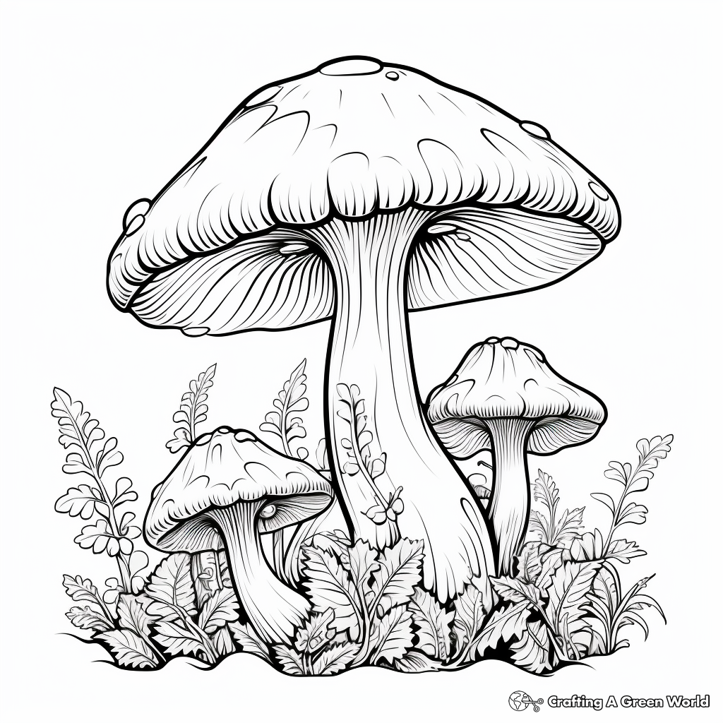 Fun Fly Agaric Mushroom Coloring Pages 3