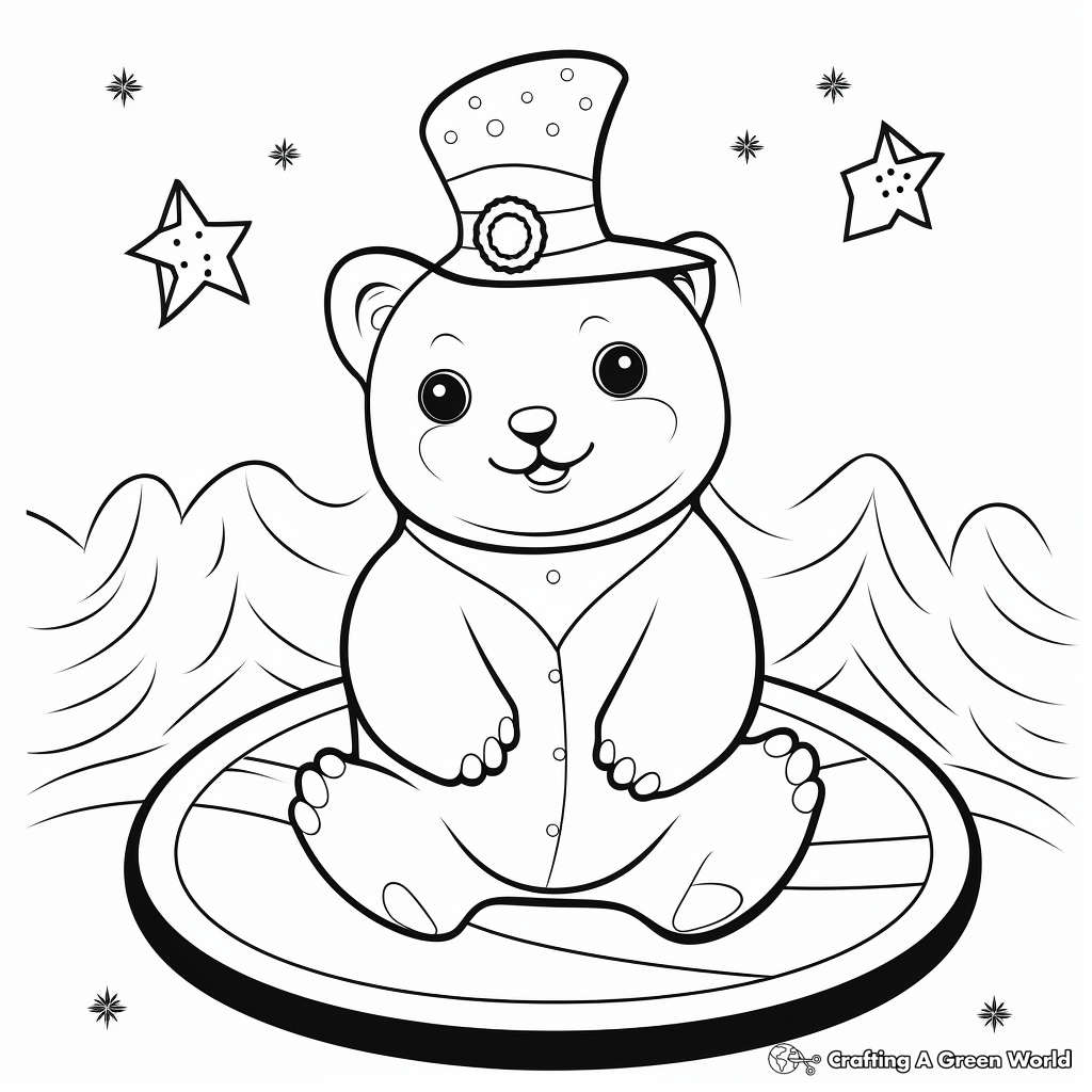 Fun Happy Seal Circus Animal Coloring Pages 1