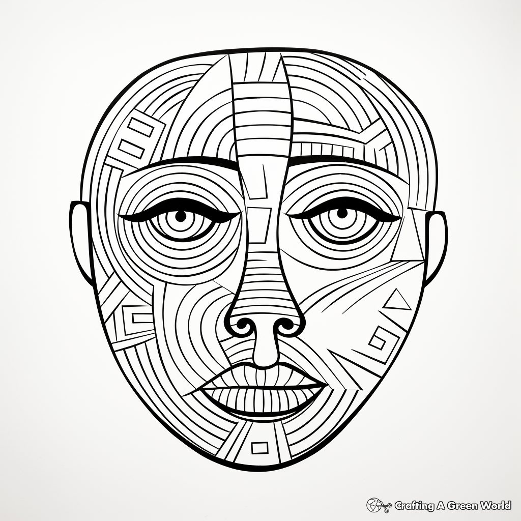 Fun Human Face Coloring Pages 1