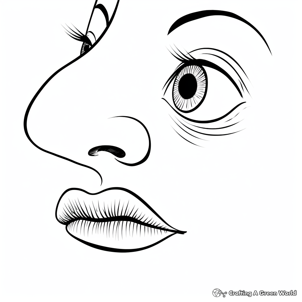 Fun Human Nose Coloring Pages 1