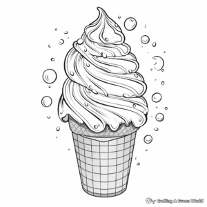 Fun Ice Cream Cone Coloring Pages 3