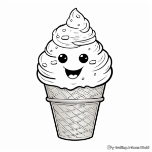 Fun Ice Cream Cone Coloring Pages 4