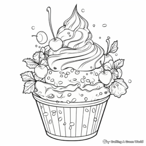 Fun Ice Cream Sundae Coloring Pages 1