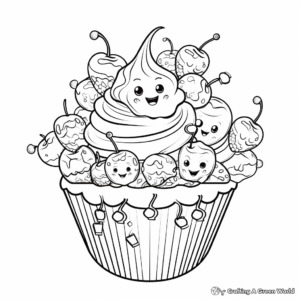 Fun Ice Cream Sundae Coloring Pages 4