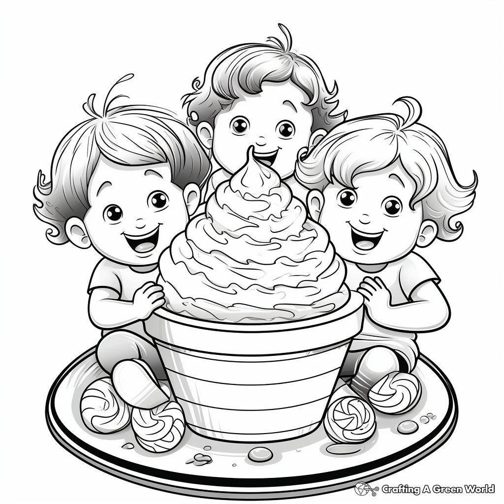 Fun Ice Cream Swirl Coloring Pages for Kids 3