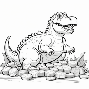 Fun Iguanodon Cartoon Coloring Pages 3