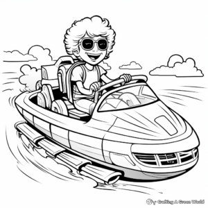 Fun Inflatable Speed Boat Coloring Pages 2