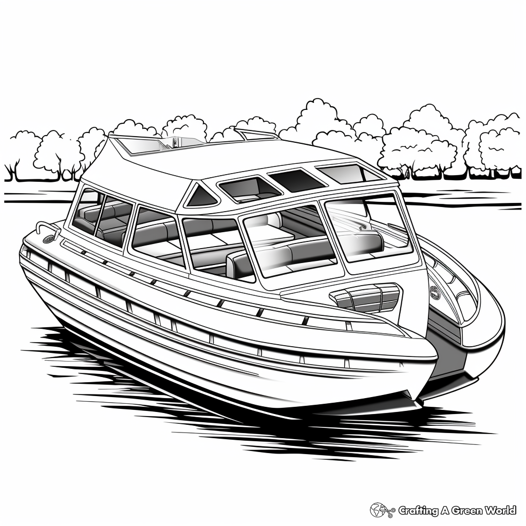 Fun Inflatable Speed Boat Coloring Pages 3