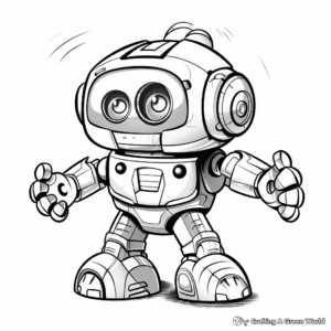 Fun Interactive Robot Coloring Pages 1