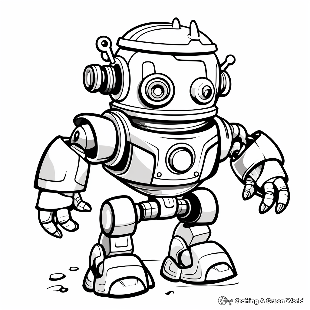Fun Interactive Robot Coloring Pages 2