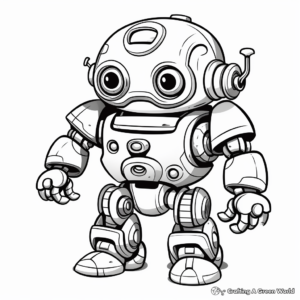 Fun Interactive Robot Coloring Pages 3