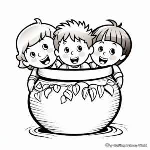 Fun Kids Clay Pot Coloring Pages 3