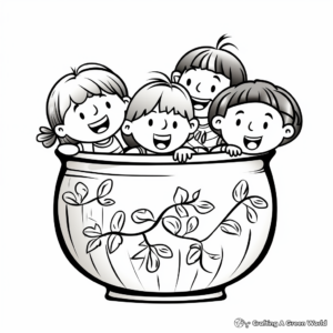 Fun Kids Clay Pot Coloring Pages 4