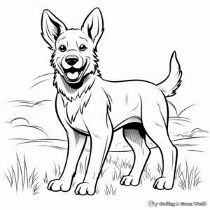 Fun-Loving Dingo Coloring Pages 1