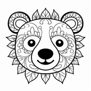 Fun-loving Sun Bear Face Coloring Pages 4