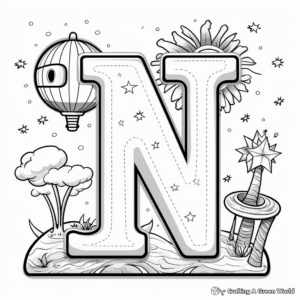 Fun Magnet Themed Alphabet Coloring Pages 2
