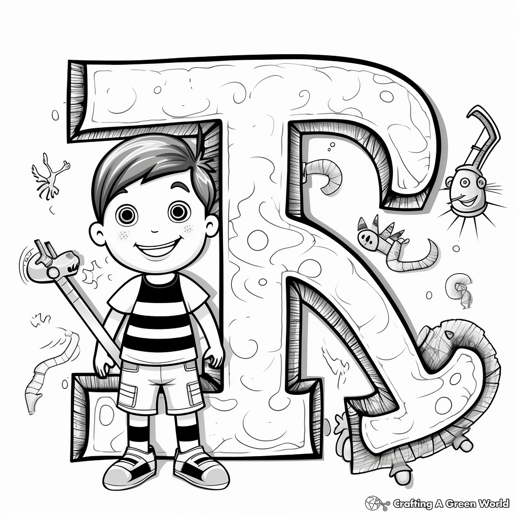 Fun Magnet Themed Alphabet Coloring Pages 4