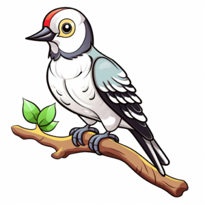 Fun Male and Female Woodpecker Coloring Pages 1