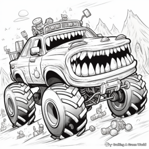 Fun Monster Truck Parade Coloring Sheets 3