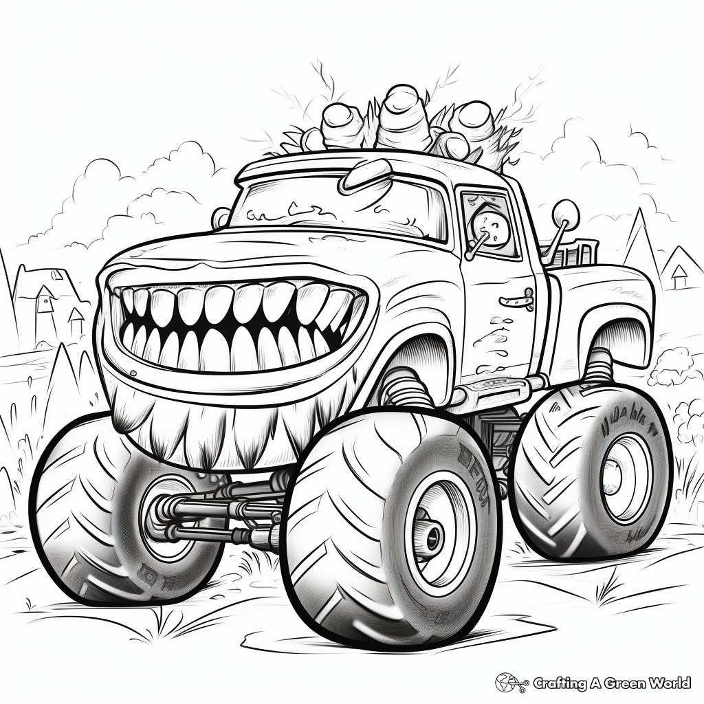 Fun Monster Truck Parade Coloring Sheets 4