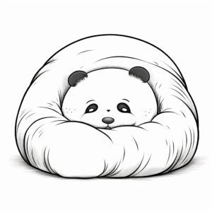 Fun Panda Bear Hibernation Coloring Pages for Kids 2