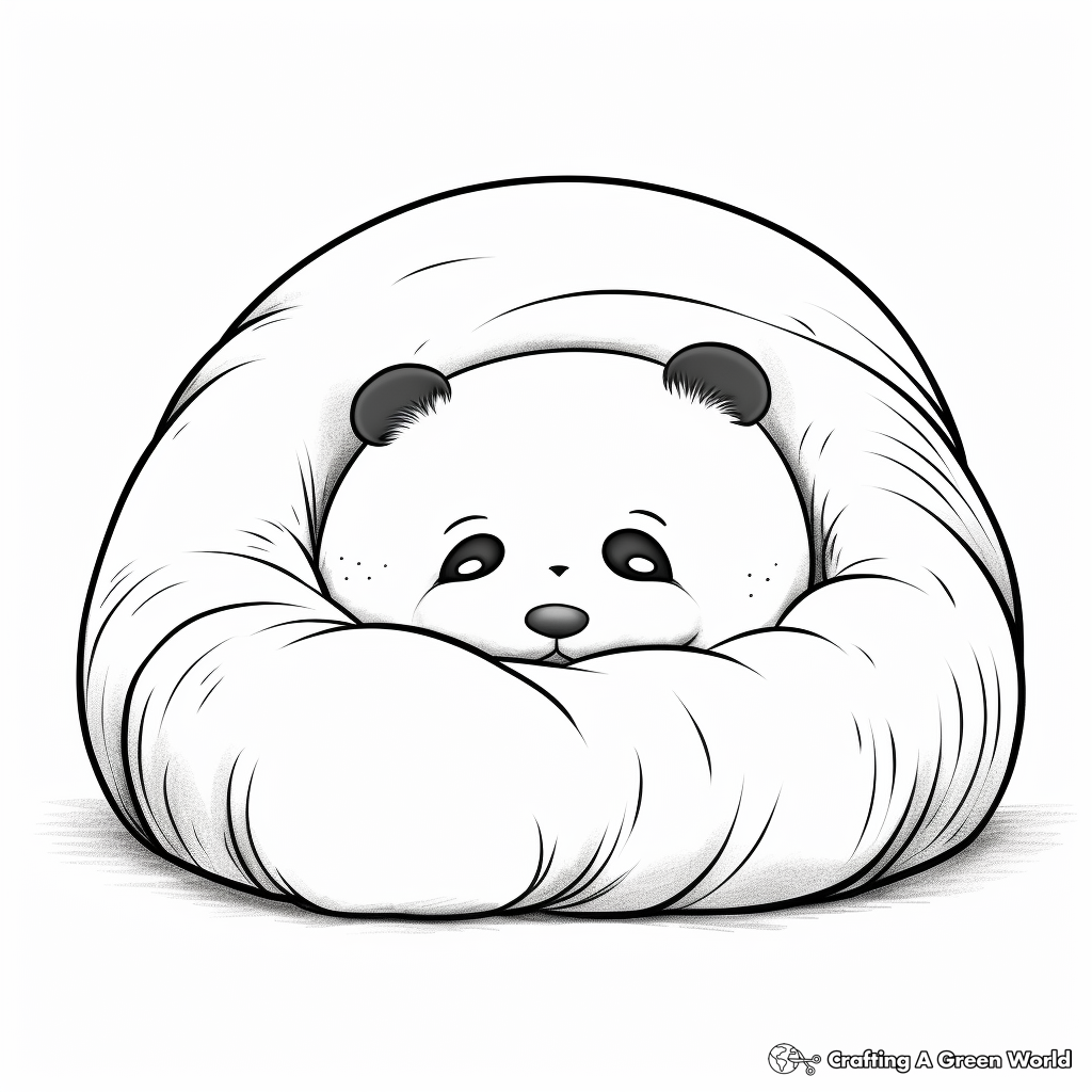 Fun Panda Bear Hibernation Coloring Pages for Kids 2