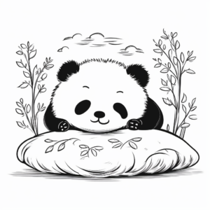 Fun Panda Bear Hibernation Coloring Pages for Kids 4