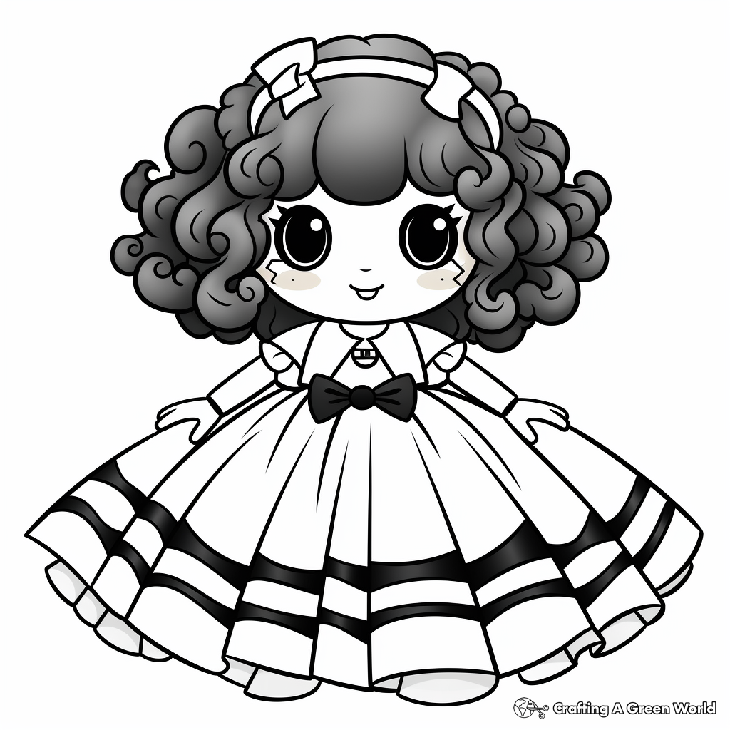 Fun Poodle Skirt Coloring Pages 1