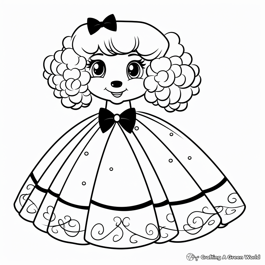 Fun Poodle Skirt Coloring Pages 3