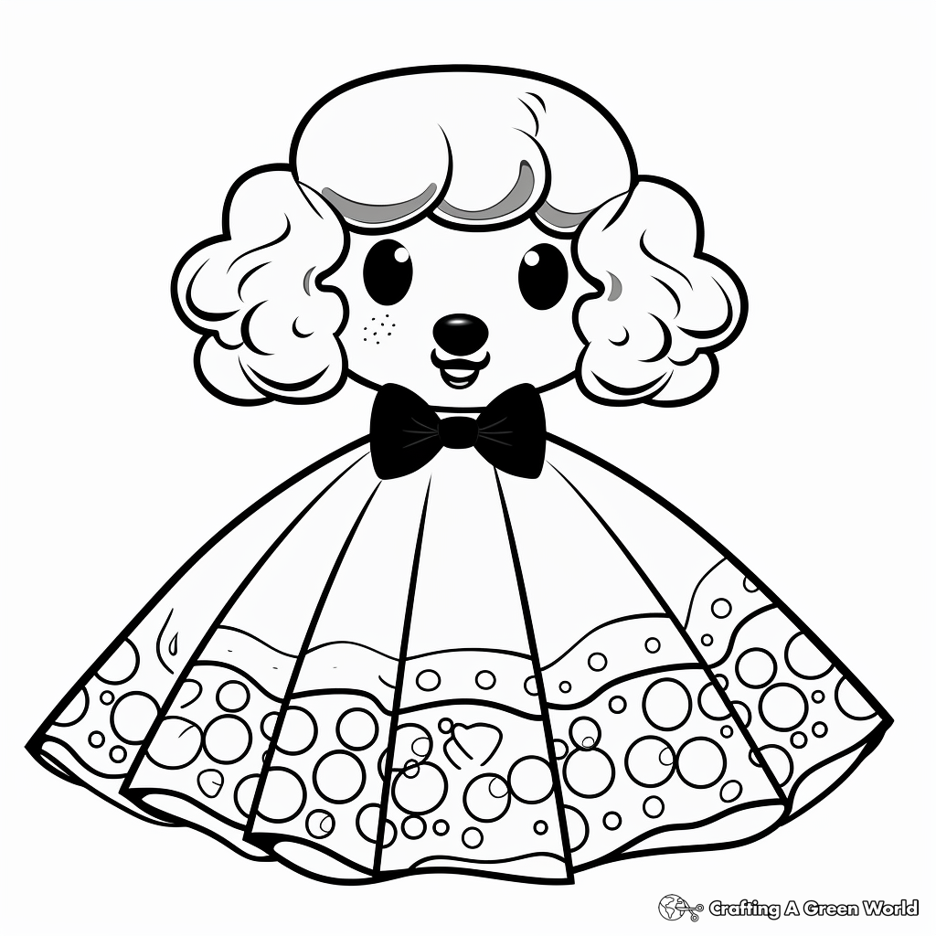 Fun Poodle Skirt Coloring Pages 4