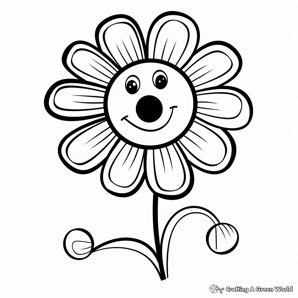 Fun Poppy Flower Coloring Pages for Kids 4