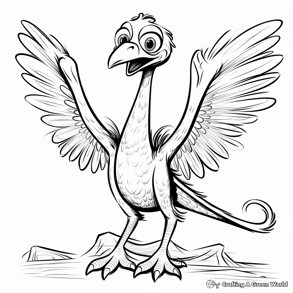 Fun Pyroraptor Fossil Find Coloring Page 3