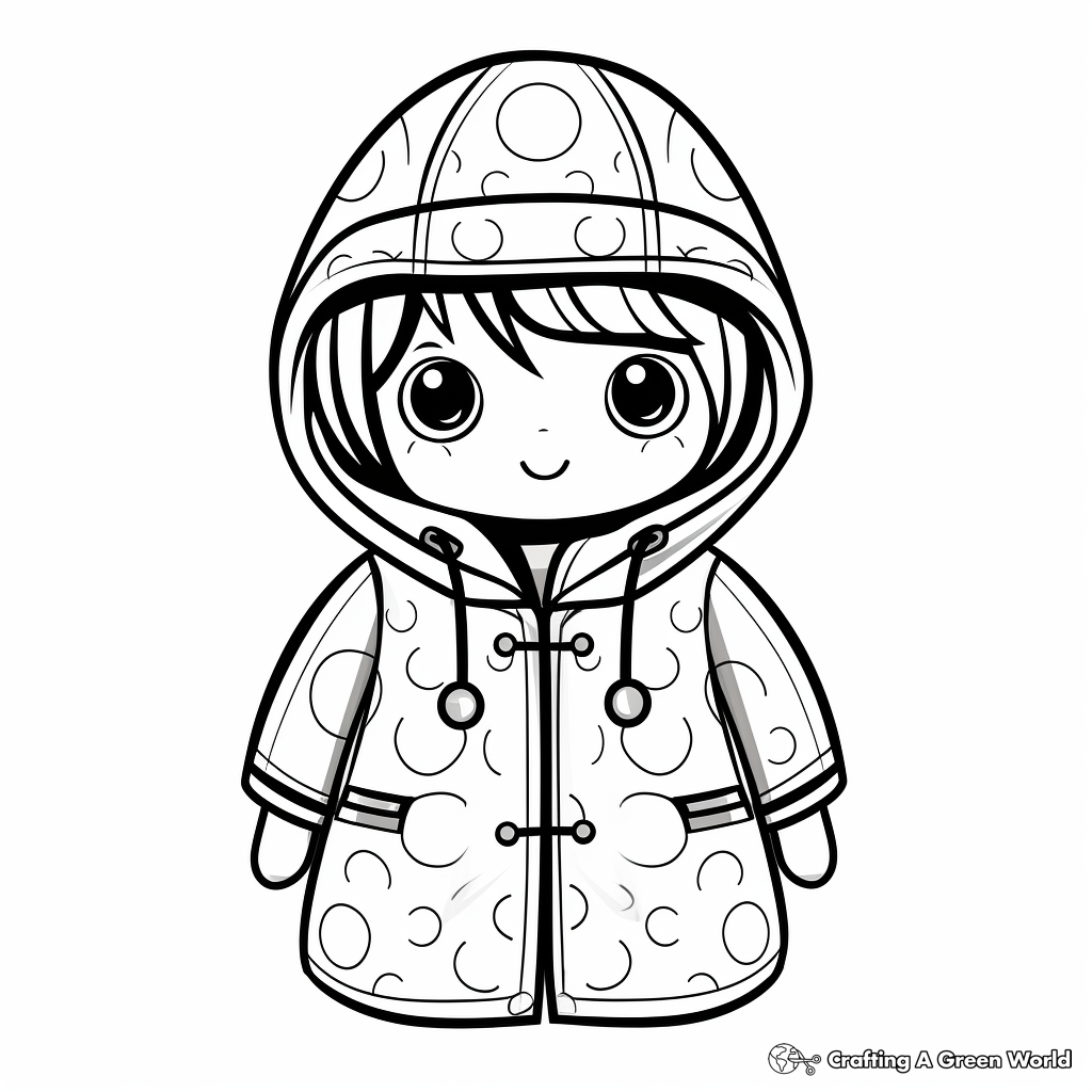 Fun Raincoat Jacket Coloring Pages for Kids 4
