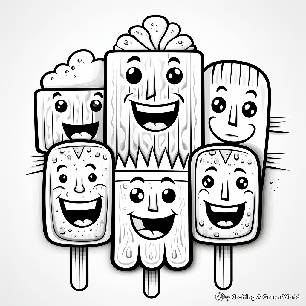 Fun Razzle Dazzle Popsicle Coloring Pages for Kids 2