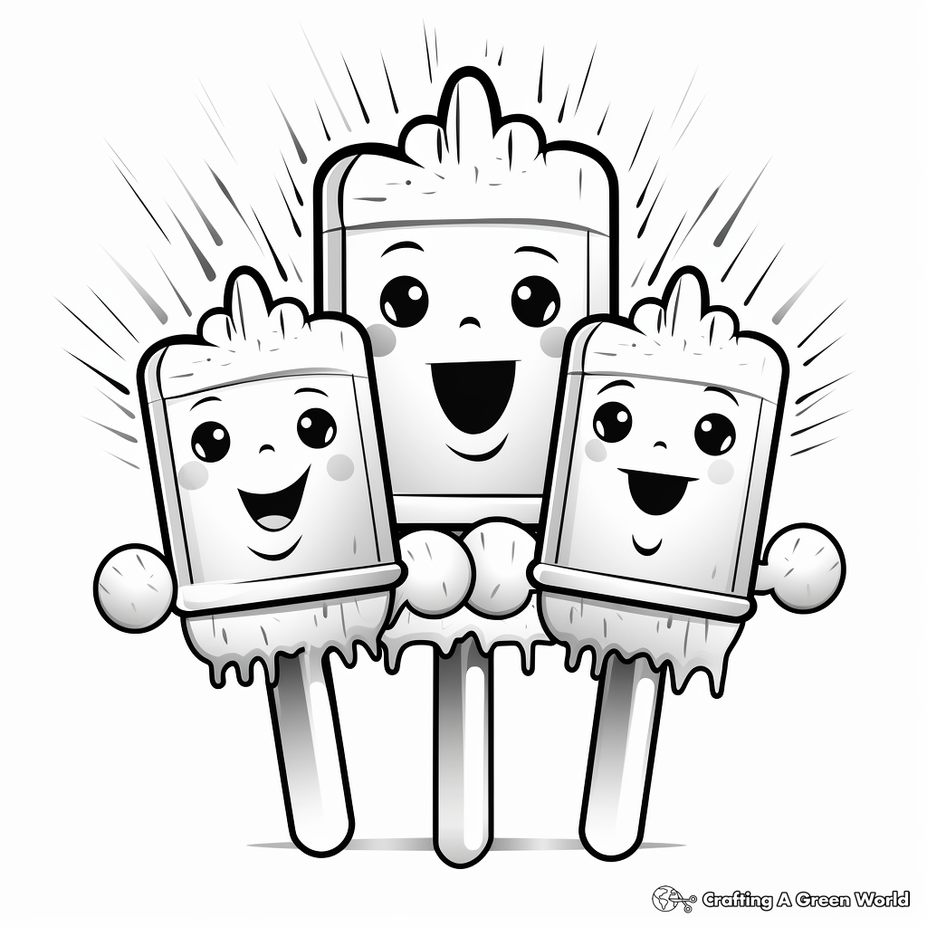 Fun Razzle Dazzle Popsicle Coloring Pages for Kids 4