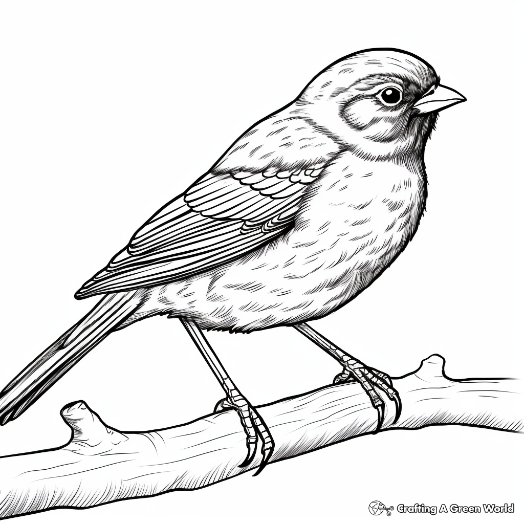 Fun Red-Winged Blackbird Identification Coloring Page 3