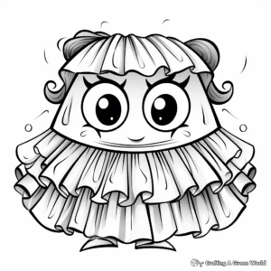 Fun Ruffled Skirt Coloring Pages 1