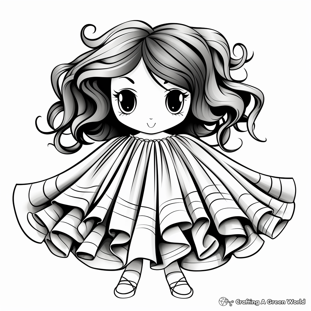 Fun Ruffled Skirt Coloring Pages 2